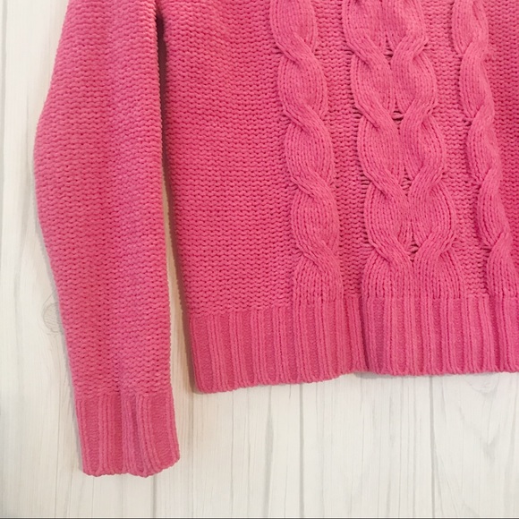 NWT American Eagle Pink Cable Knit Sweater - Picture 4 of 6